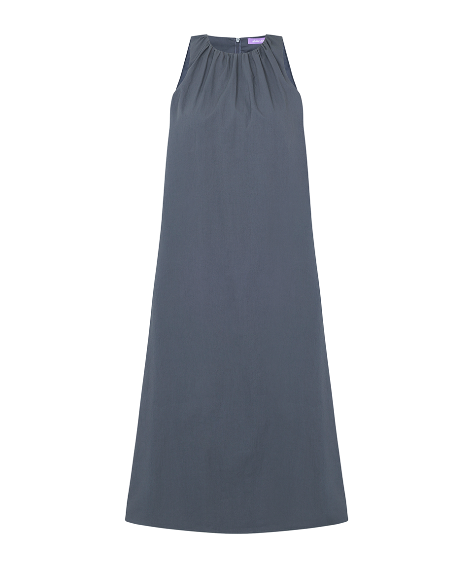 Jazz in Youth Halterneck Long Dress (Charcoal)