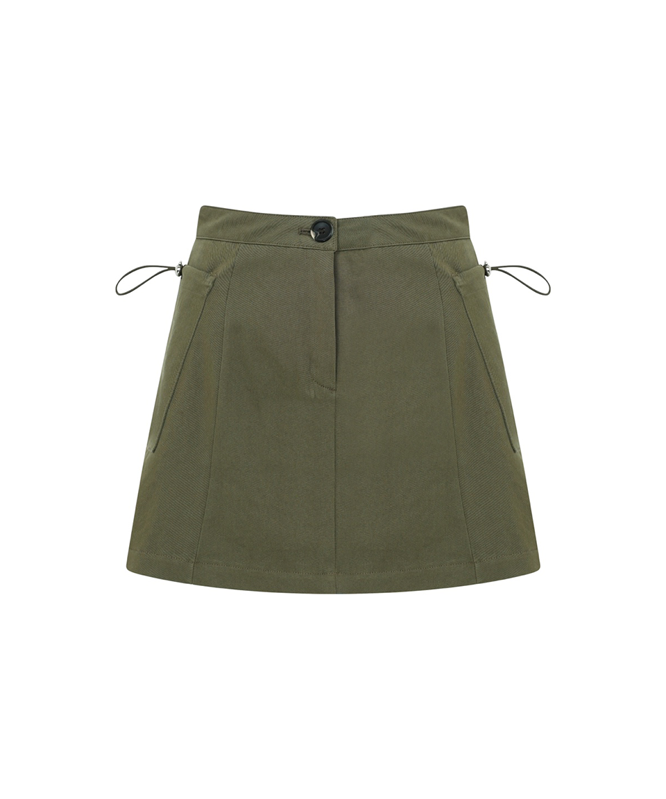 Willow Cargo String Skirt(Khaki)