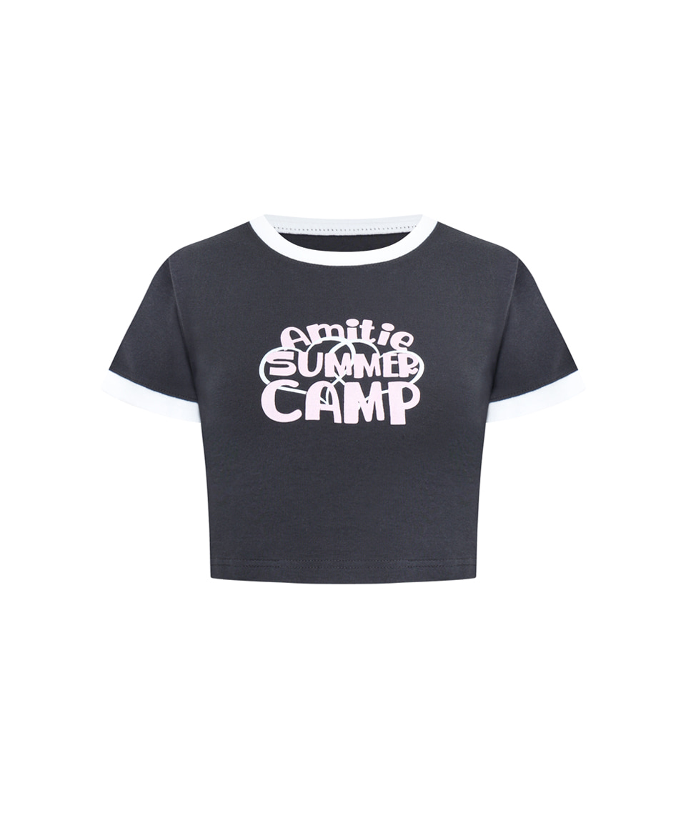 Summer Camp Retro T-shirt ( Charcoal )