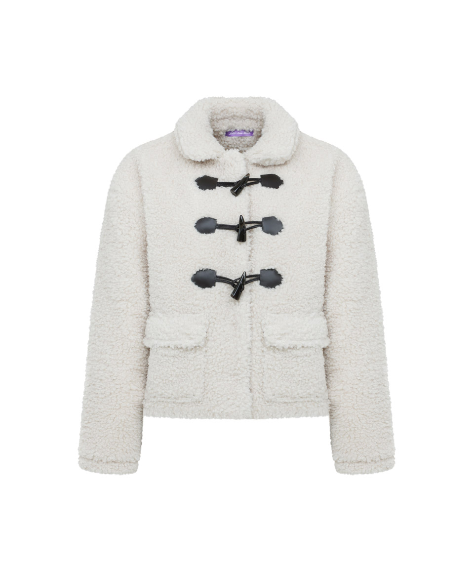Toggle Button shearling Jacket (Beige)