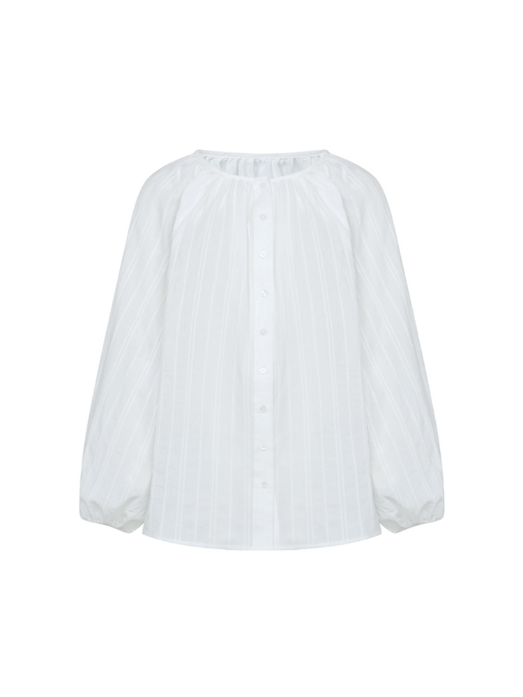 Leslie Organic Two Way Blouse ( White )