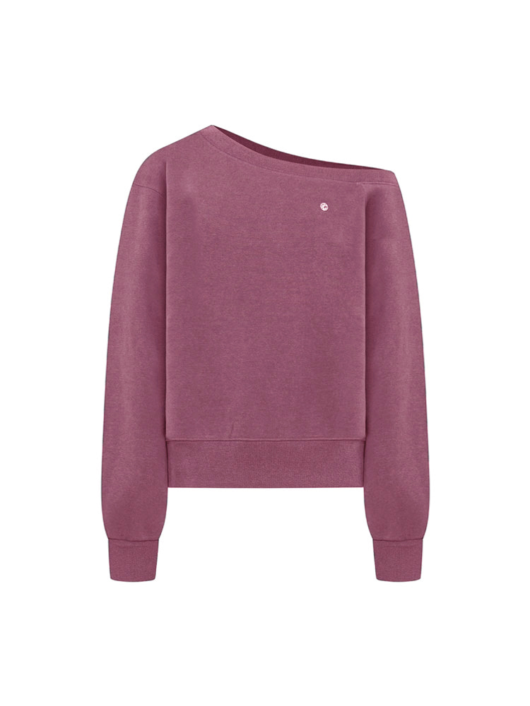 Edin Off-shoulder Sweatshirt ( Pigment Pink )